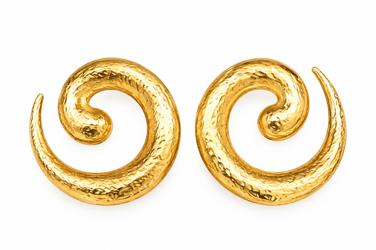 Golden Spiral Küpe