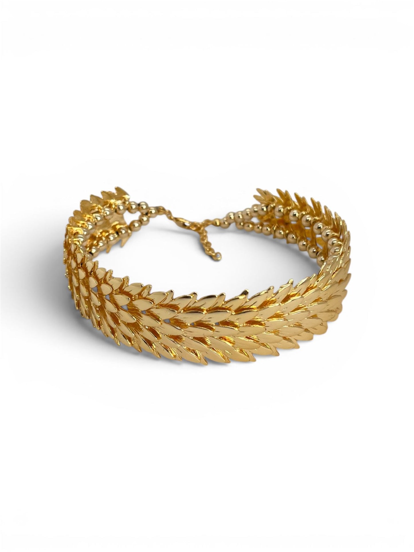 Mermaid Choker choker kolye - bronz üzeri altın kaplama ve arkadan ayarlanabilir yapı