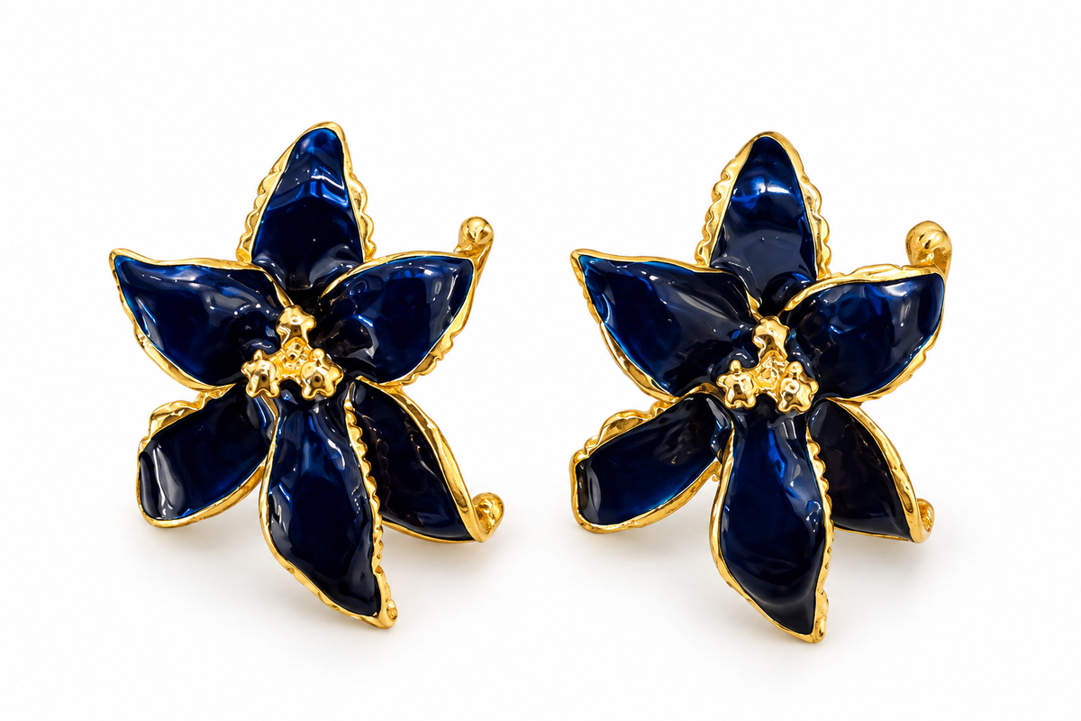 Lily Navy Blue Küpe