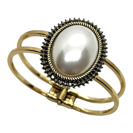 Soft Pearl Bileklik bileklik - bronz üzeri altın kaplama ve akrilik inci detayları
