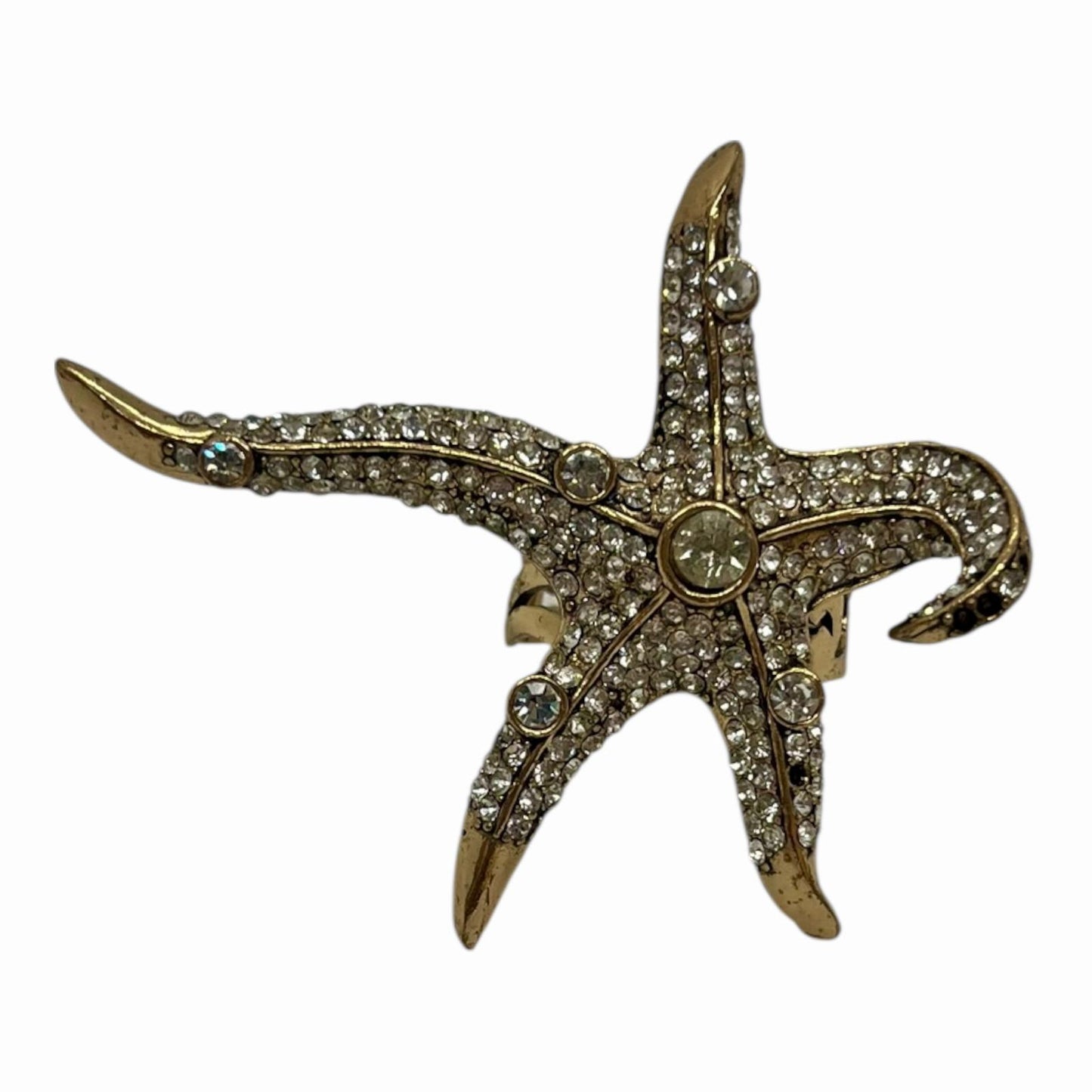Star Chic Yüzük yüzük - bronz üzeri altın kaplama ve zirkon taş detayları