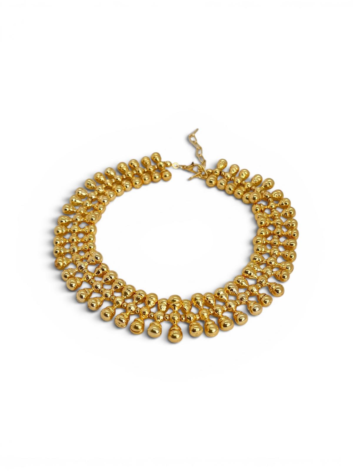 Amazon Choker choker kolye - bronz üzeri altın kaplama